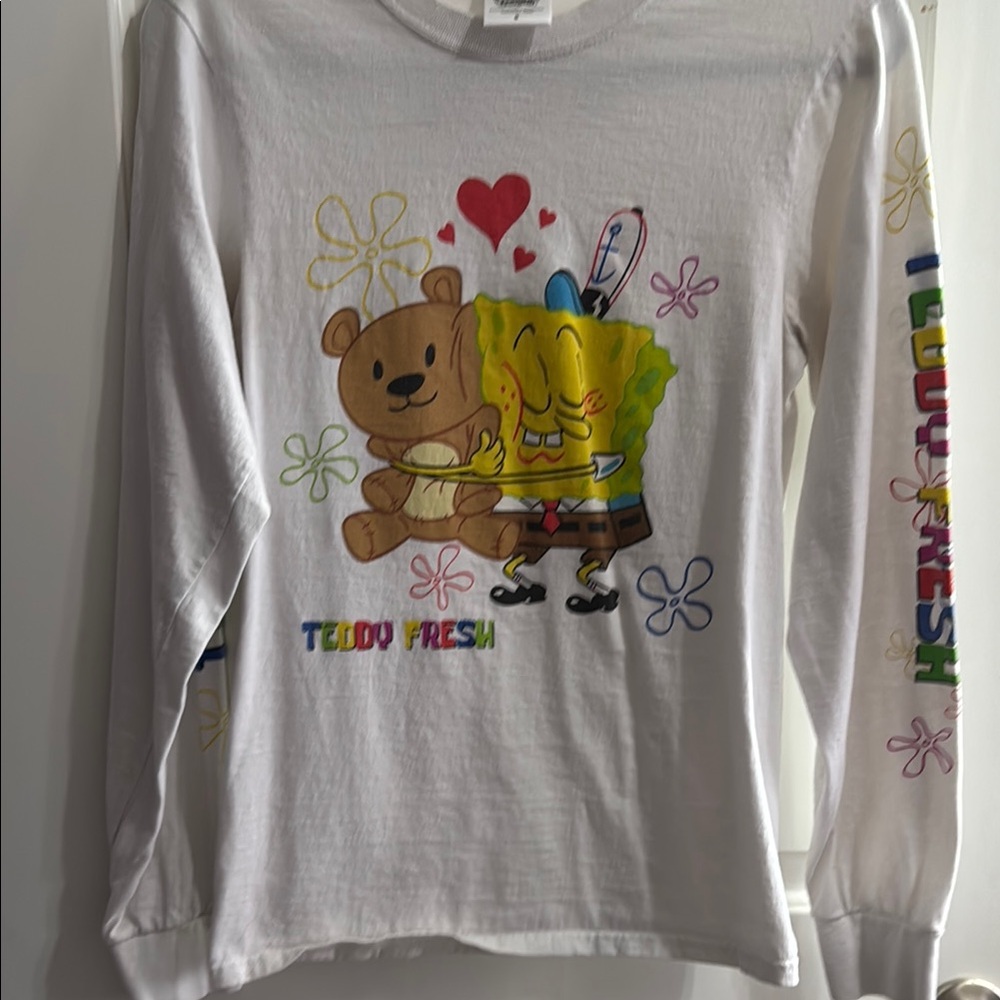 White Teddy Fresh x SPONGEBOB  Long Sleeve Shirt